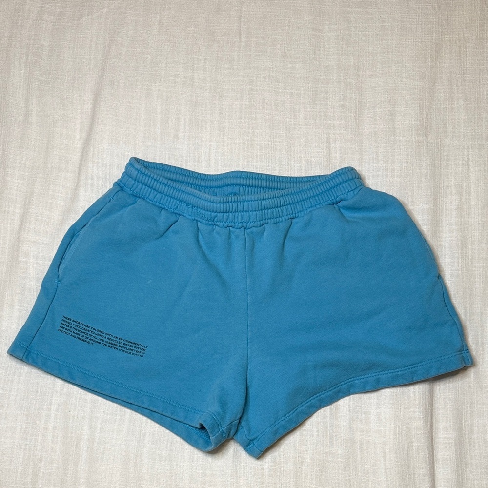 Pangaia Turquoise Athletic Fleece Shorts